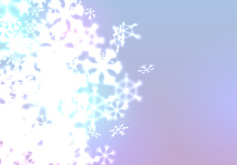 Christmas snowflakes background with falling and swirling snow