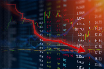 Stock price plummets with negative news and investment is lost in anger and frustration.  Copyspace room for text.