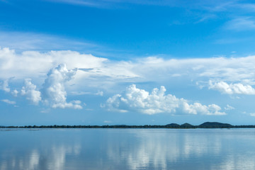 Fototapeta premium Blue Sky with sun and cloud.