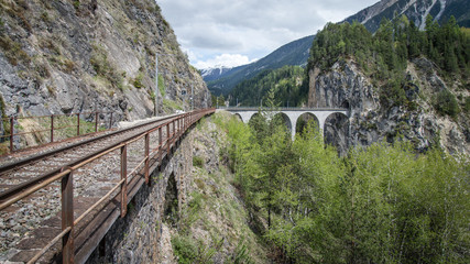 Landwasser Viaduct railroad bridge, Switzerland