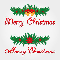 Christmas decoration. Merry Christmas. Vector. Flat.