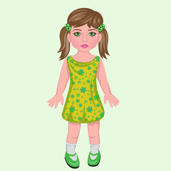 Cute little girl cartoon