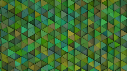Pattern of green triangle prisms