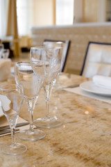 laid restaurant table