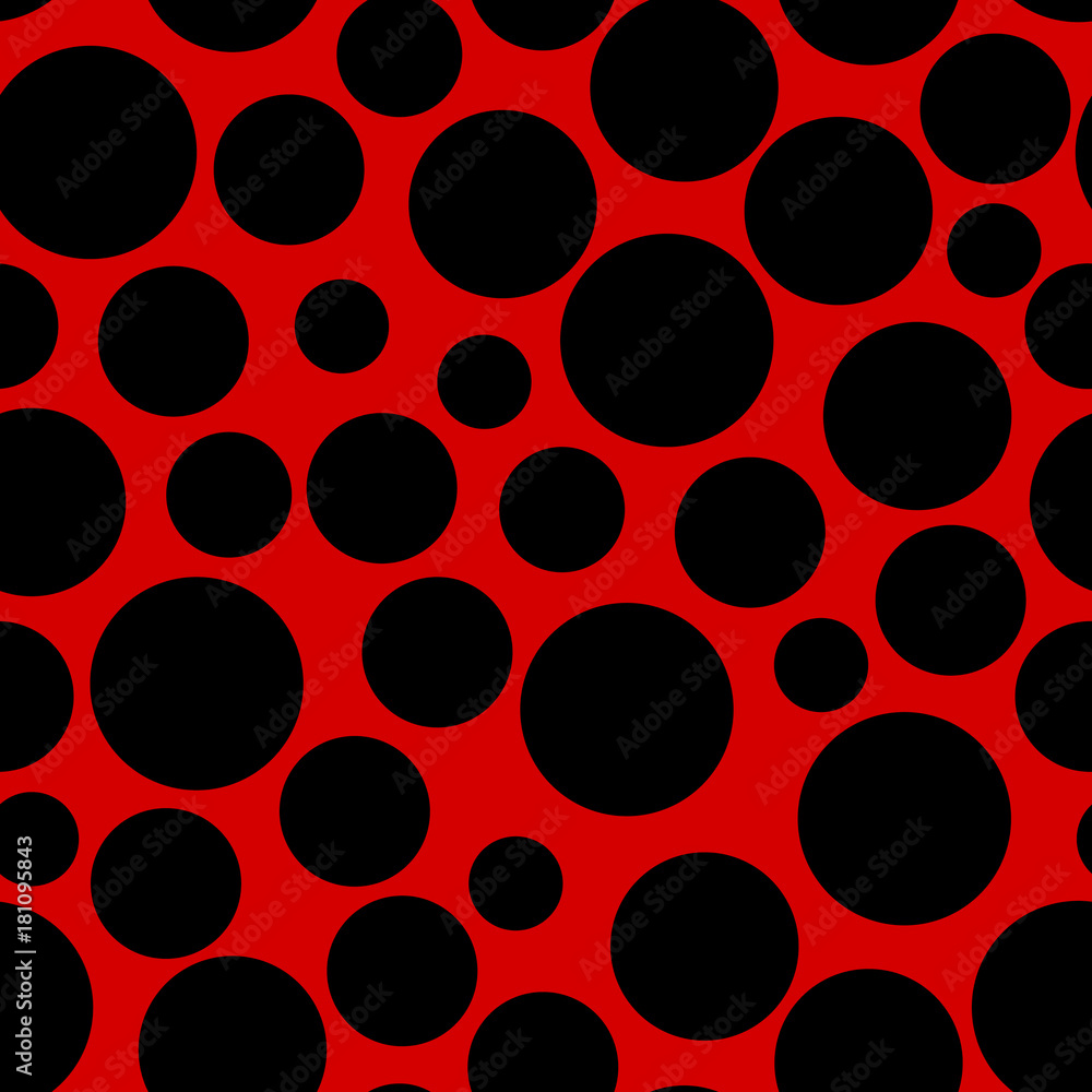 Poster ladybug pattern. seamless vector