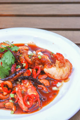 spicy prawn and spicy sauce
