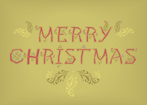 Merry Christmas. Country font