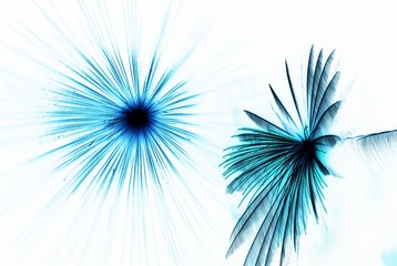 Abstract blue color Negative photo style