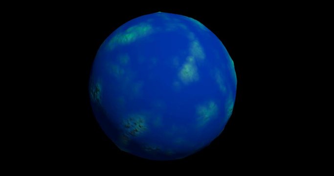 Planetary egineering , terraforming. Land, mountains forming , rising from seas, oceans. 3d animation