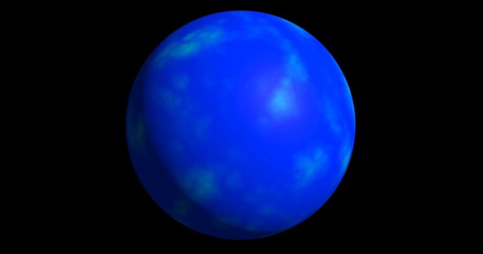 Planetary engineering , terraforming. Clouds forming over ocean. 3d animation.
