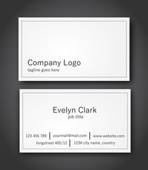 Minimalistic business card template vector