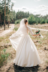bride in nature