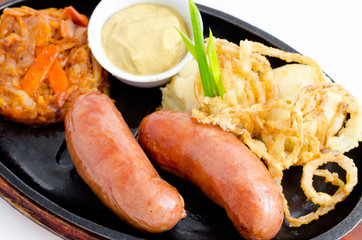 grilled frankfurters