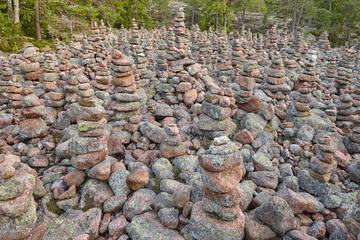 Rock formations in the finnish forest. Geta. Aland islands