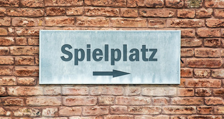 Fototapeta premium Schild 225 - Spielplatz