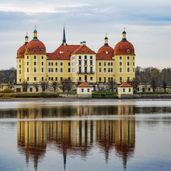 Fototapeta na wymiar Baroque castle Moritzburg in Saxony