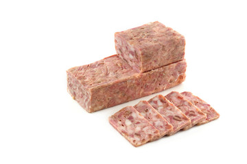 meatloaf on a white background