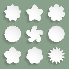 white paper floral frames