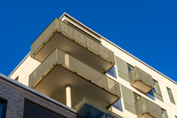 Modern Apartment Buildings Blue Sky Facade Luxury Home