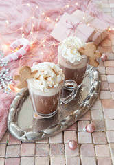 Heisse Schokolade mit Sahne