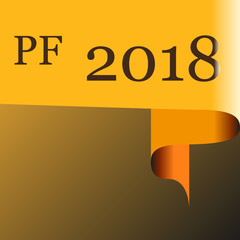 Flag with PF 2018, Happy new yer background