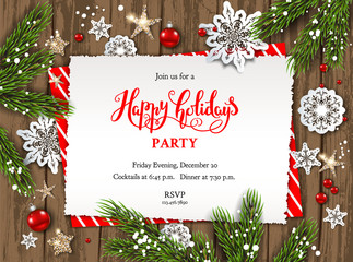 Holiday card christmas template