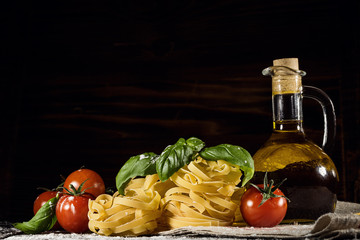 Composition of healthy ingredients fo cooking meal