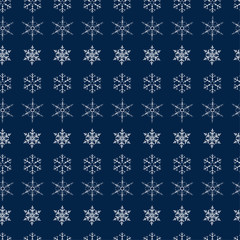 Christmas seamless pattern with snowflakes abstract background. Holiday design for Christmas and New Year fashion prints.