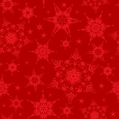 Naklejka na ściany i meble Holiday snowflakes pattern
