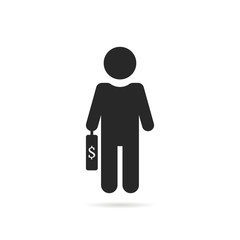 simple investor black icon