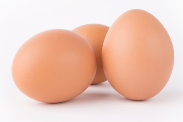 eggs on white background