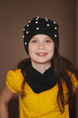 beautiful girl with black hat