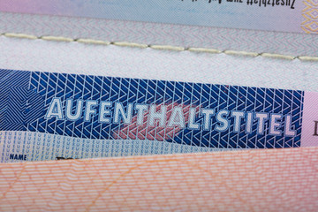 Aufenthaltstitel Text On Passport
