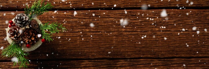 Obraz na płótnie Canvas Composite image of snow falling
