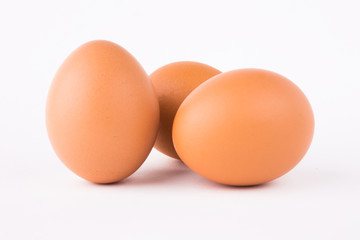 eggs on white background