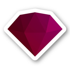 Ruby Red Diamond - Diamond Icon