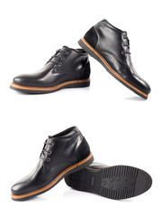 Group of shoes on isolated background, comfortable footwear.