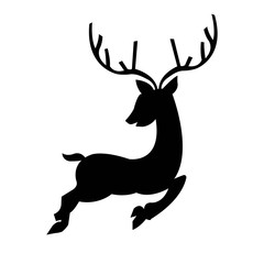christmas festival silhouette reindeer art design concept vector illustration