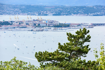 Views of the Gulf of Trieste. Adriatic sea