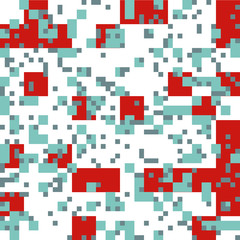 Knitted Christmas Abstract Square Pattern