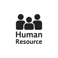 black simple human resource logo