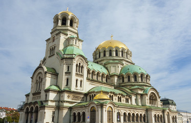 Fototapeta na wymiar Akexabder Nevsky cathedral in Sofia, Bulgaria