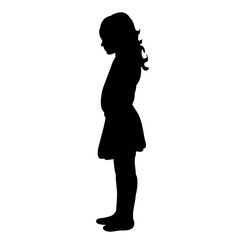 volume silhouette little girl