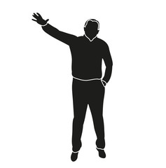 vector, isolated volumetric silhouette man