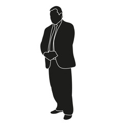 isolated volume silhouette man business