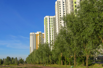 Fototapeta na wymiar type of residential area of the city