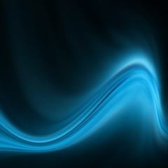Blue abstract background. Smooth waves and blur, gentle blur and light