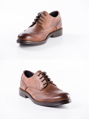 Group of shoes on isolated background, comfortable footwear.