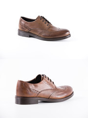 Group of shoes on isolated background, comfortable footwear.