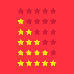 simple rating stars icon set